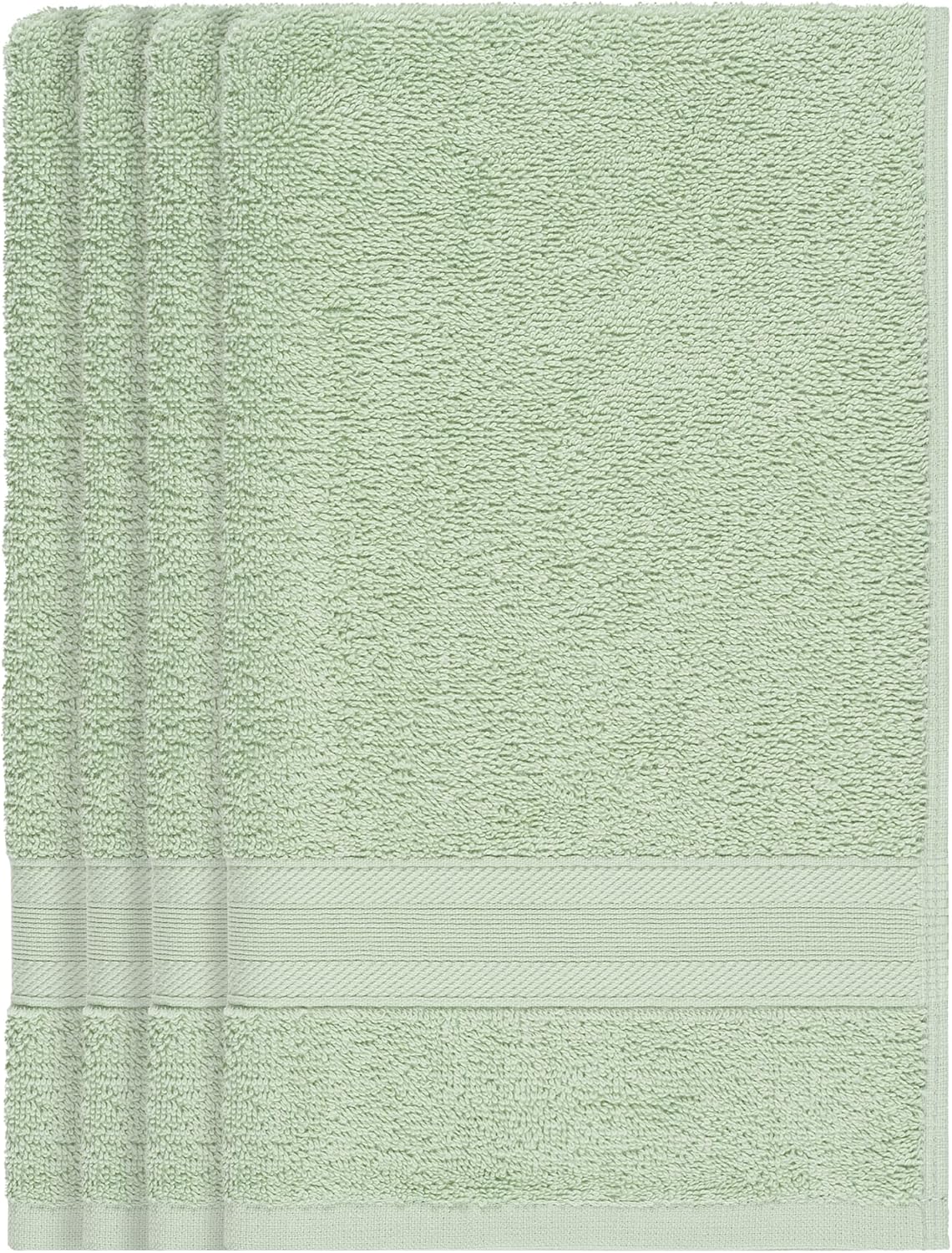 Quick-Dry, Soft & High Absorbent Bath Towels 27"x54" Cotton Turkish Bath Towel Set of 4 | Daily Use 100% Cotton Towels for Bathroom, Gym & More | Bathroom Towels Set (4 Pcs, White)