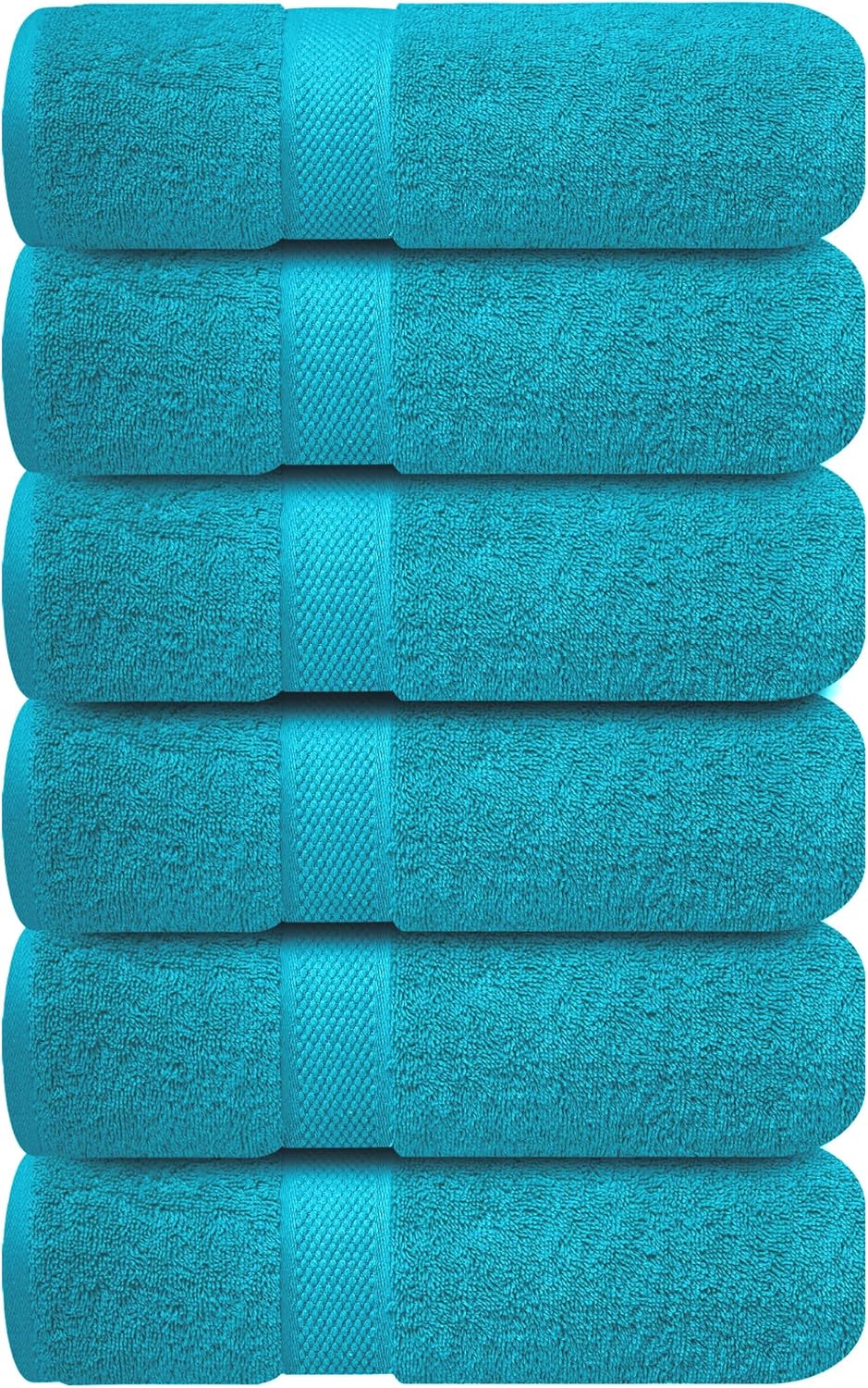 Infinitee Xclusives Premium White Bath Towels for Bathroom Set of 4 (27x54 Inches), 100% Soft Ring-Spun Cotton Bathroom Towels (Brilliant White, Bath Towels)