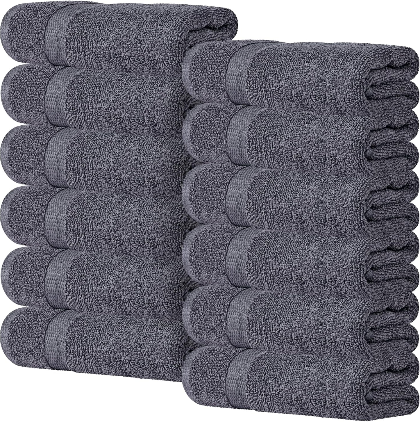 Wealuxe White Bath Towels Set of 4 — 27 x 54 Inch, 100% Ring Spun Cotton 650GSM, Extra Absorbent, Soft White Towels for Bathroom, Shower, Hotel, Spa