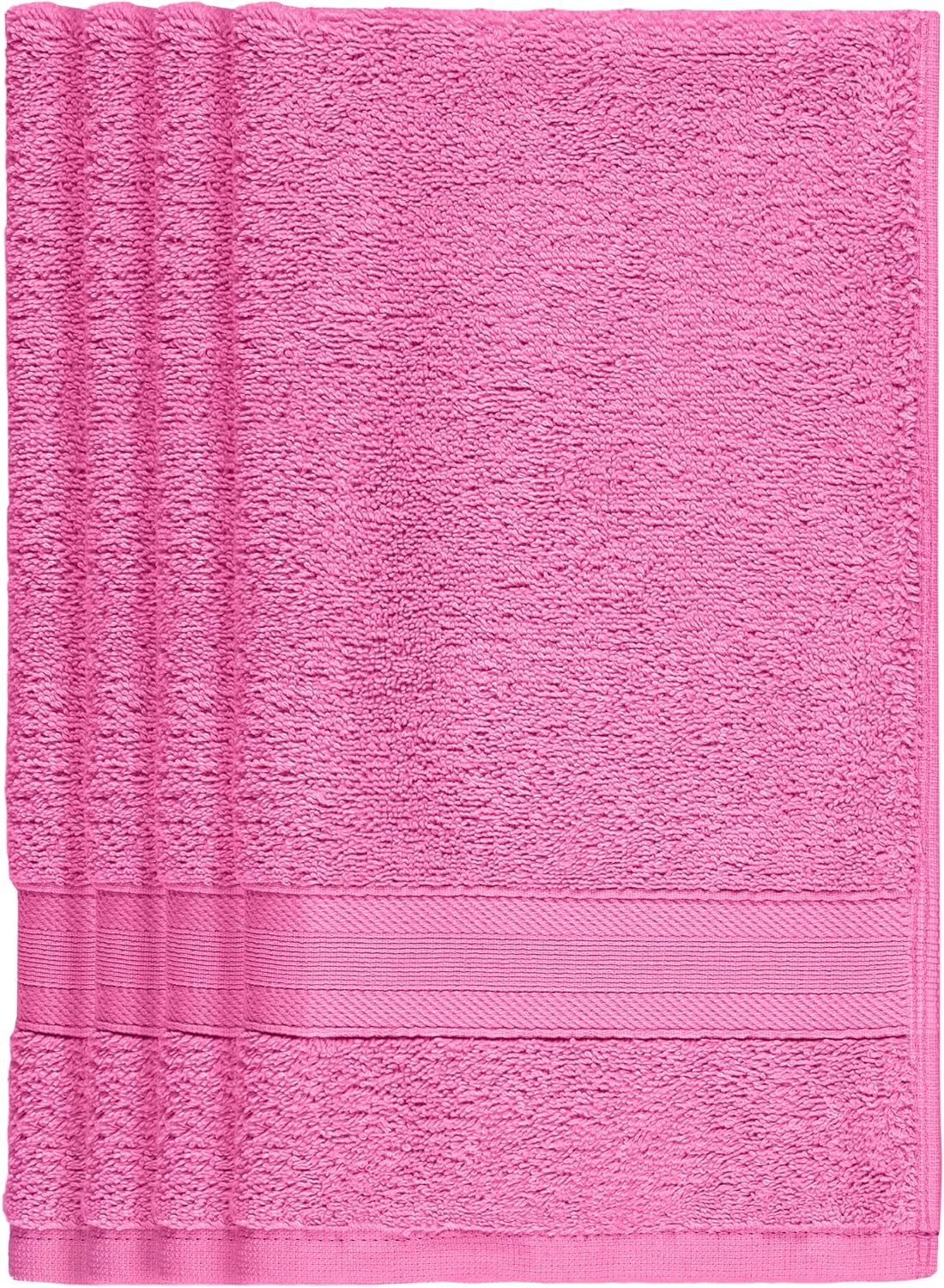 Quick-Dry, Soft & High Absorbent Bath Towels 27"x54" Cotton Turkish Bath Towel Set of 4 | Daily Use 100% Cotton Towels for Bathroom, Gym & More | Bathroom Towels Set (4 Pcs, White)