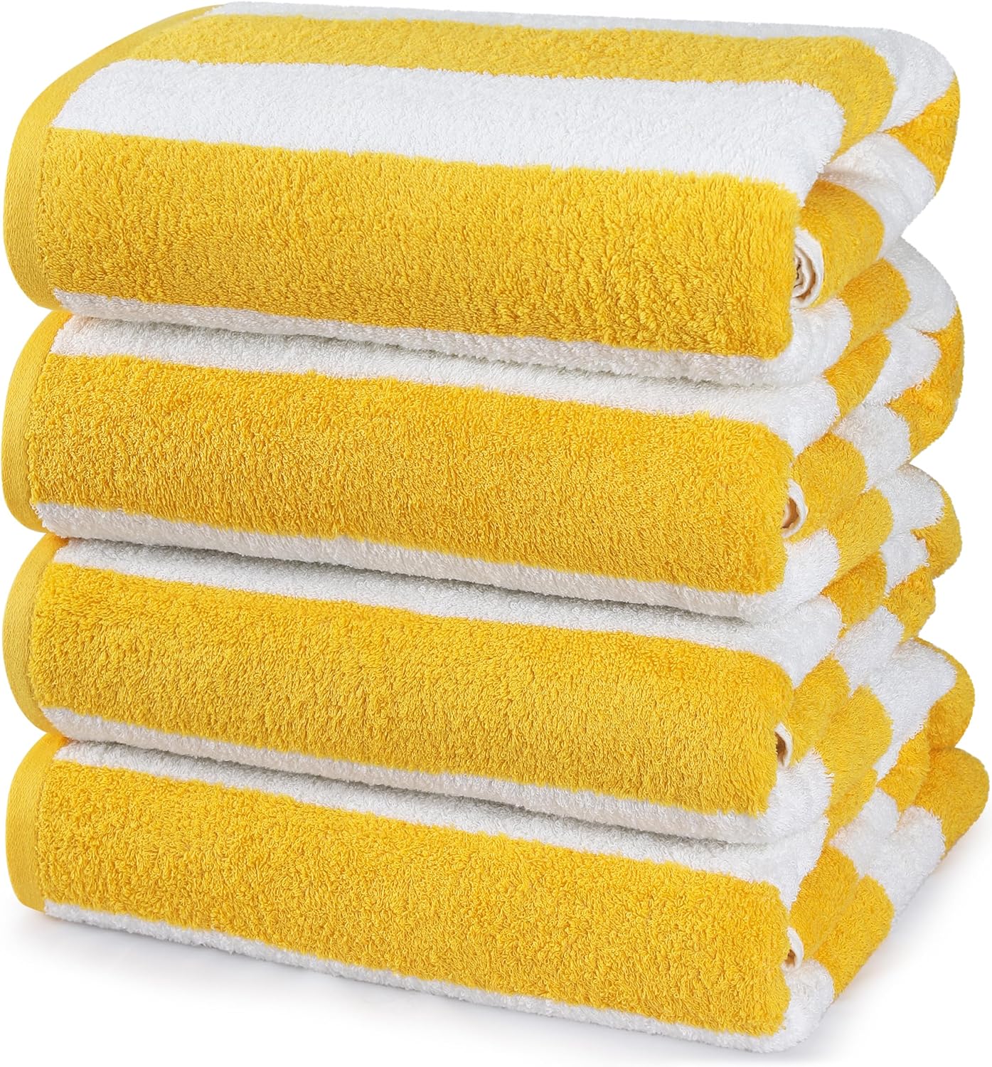 Utopia Towels 4 Pack Cabana Stripe Beach Towel, 30 by 60 Inches, Oversized 100% Ringspun Cotton Pool Towels, Highly Absorbent Bath Towels for Bathroom