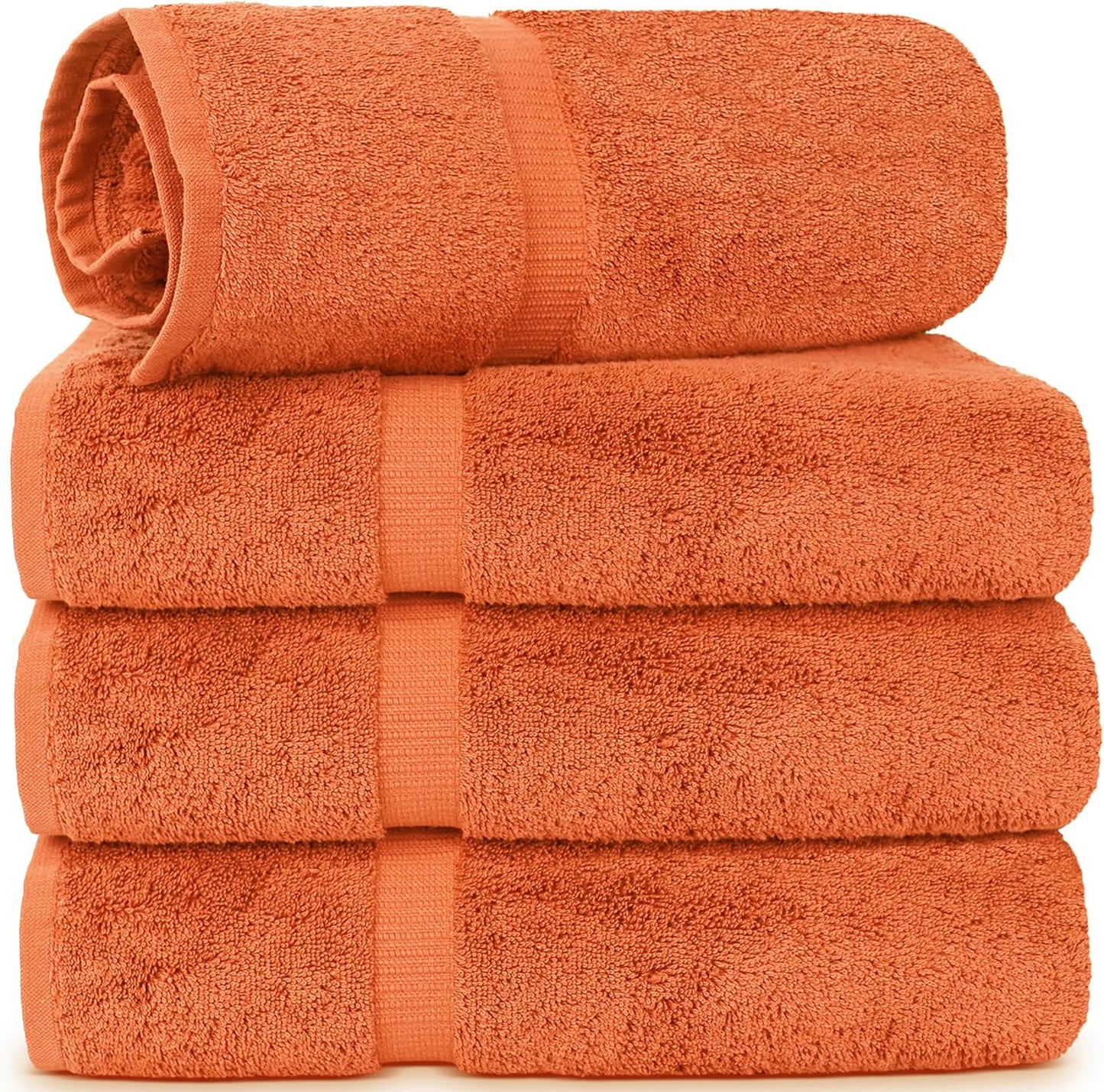 Chakir Turkish Linens | Hotel & Spa Quality 100% Cotton Premium Turkish Towels | Soft & Absorbent (4-Piece Bath Towels, Gray)