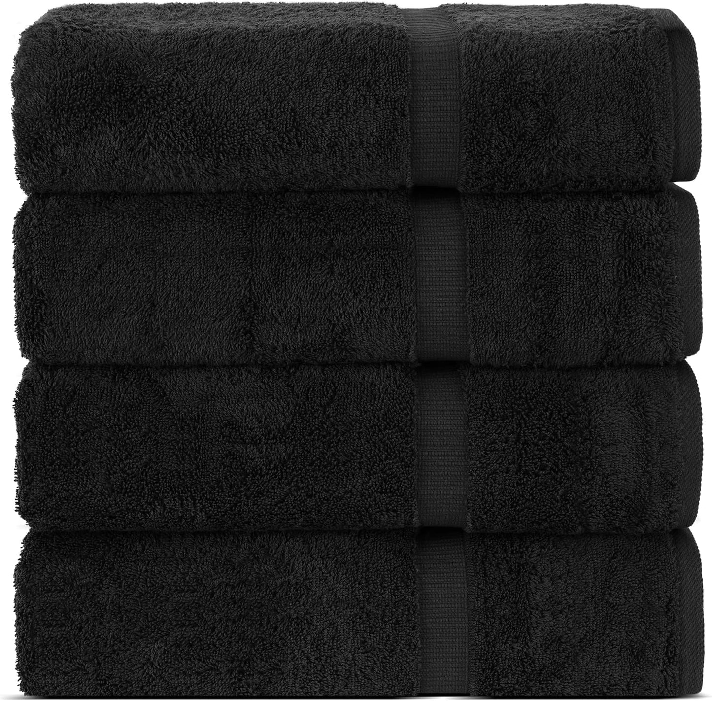 Chakir Turkish Linens | Hotel & Spa Quality 100% Cotton Premium Turkish Towels | Soft & Absorbent (4-Piece Bath Towels, Gray)