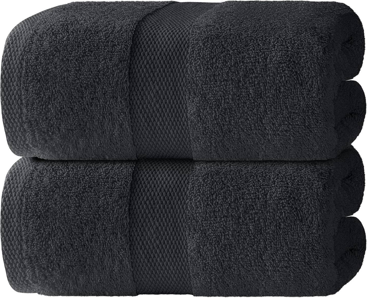 Wealuxe White Bath Towels Set of 4 — 27 x 54 Inch, 100% Ring Spun Cotton 650GSM, Extra Absorbent, Soft White Towels for Bathroom, Shower, Hotel, Spa