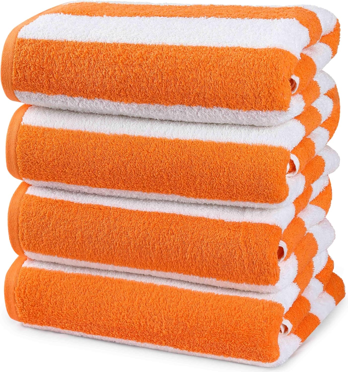 Utopia Towels 4 Pack Cabana Stripe Beach Towel, 30 by 60 Inches, Oversized 100% Ringspun Cotton Pool Towels, Highly Absorbent Bath Towels for Bathroom