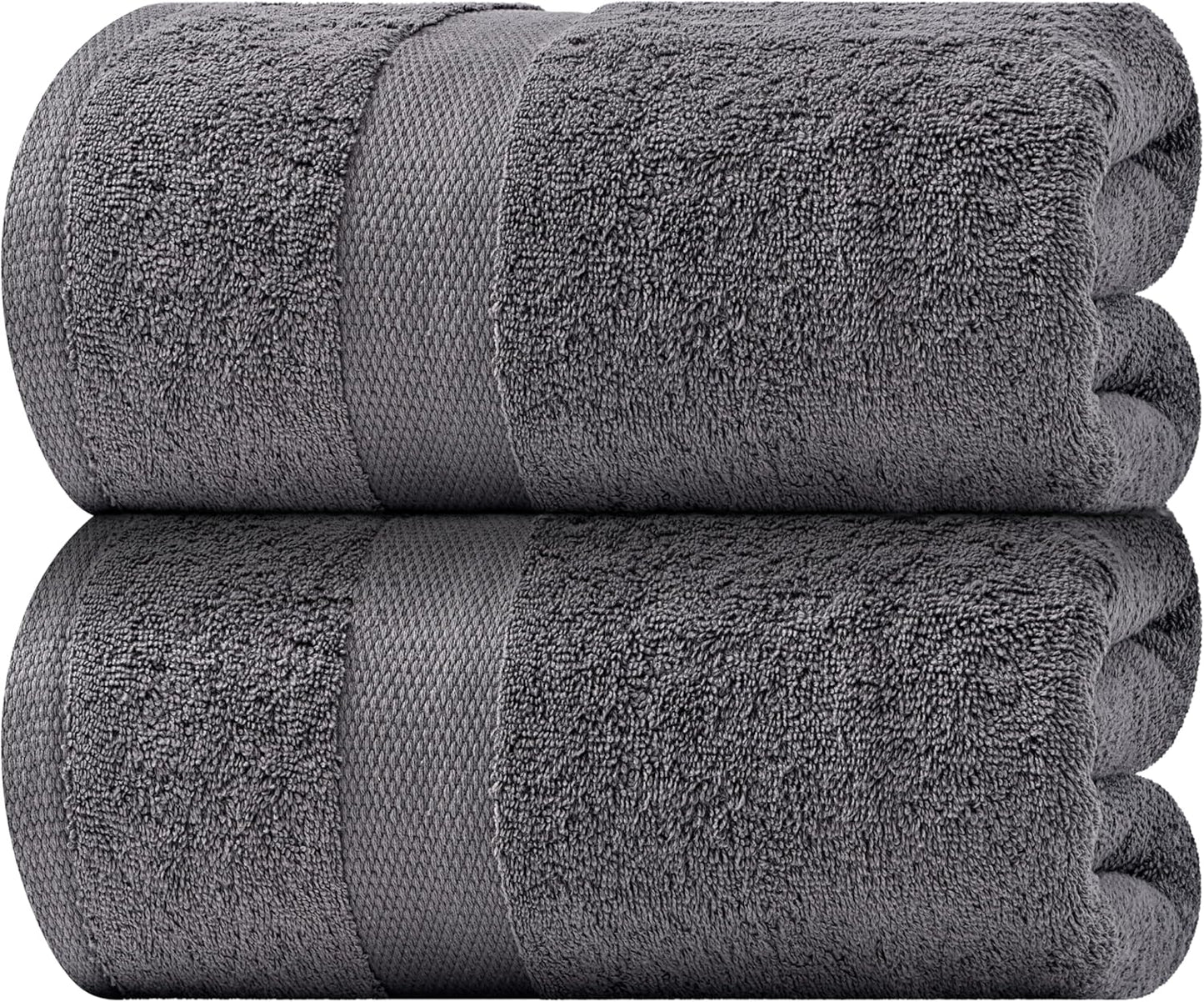 Wealuxe White Bath Towels Set of 4 — 27 x 54 Inch, 100% Ring Spun Cotton 650GSM, Extra Absorbent, Soft White Towels for Bathroom, Shower, Hotel, Spa