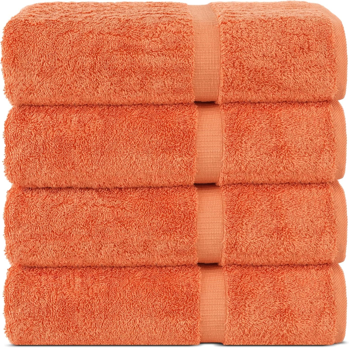 Chakir Turkish Linens | Hotel & Spa Quality 100% Cotton Premium Turkish Towels | Soft & Absorbent (4-Piece Bath Towels, Gray)