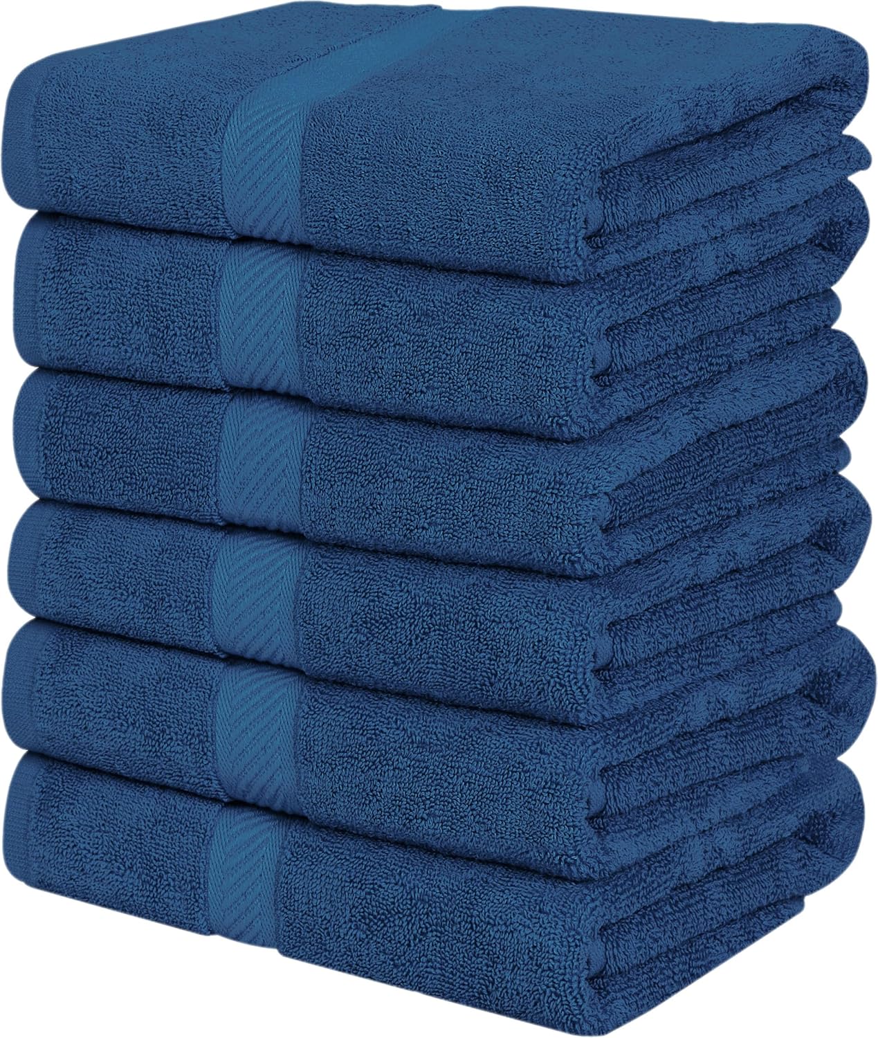 Utopia Towels 6 Pack Small Bath Towel Set, 22 by 44 Inches, 500 GSM 100% Ring Spun Cotton, Lightweight and Highly Absorbent Quick Drying Premium Towels for Hotel, Spa and Bathroom, White