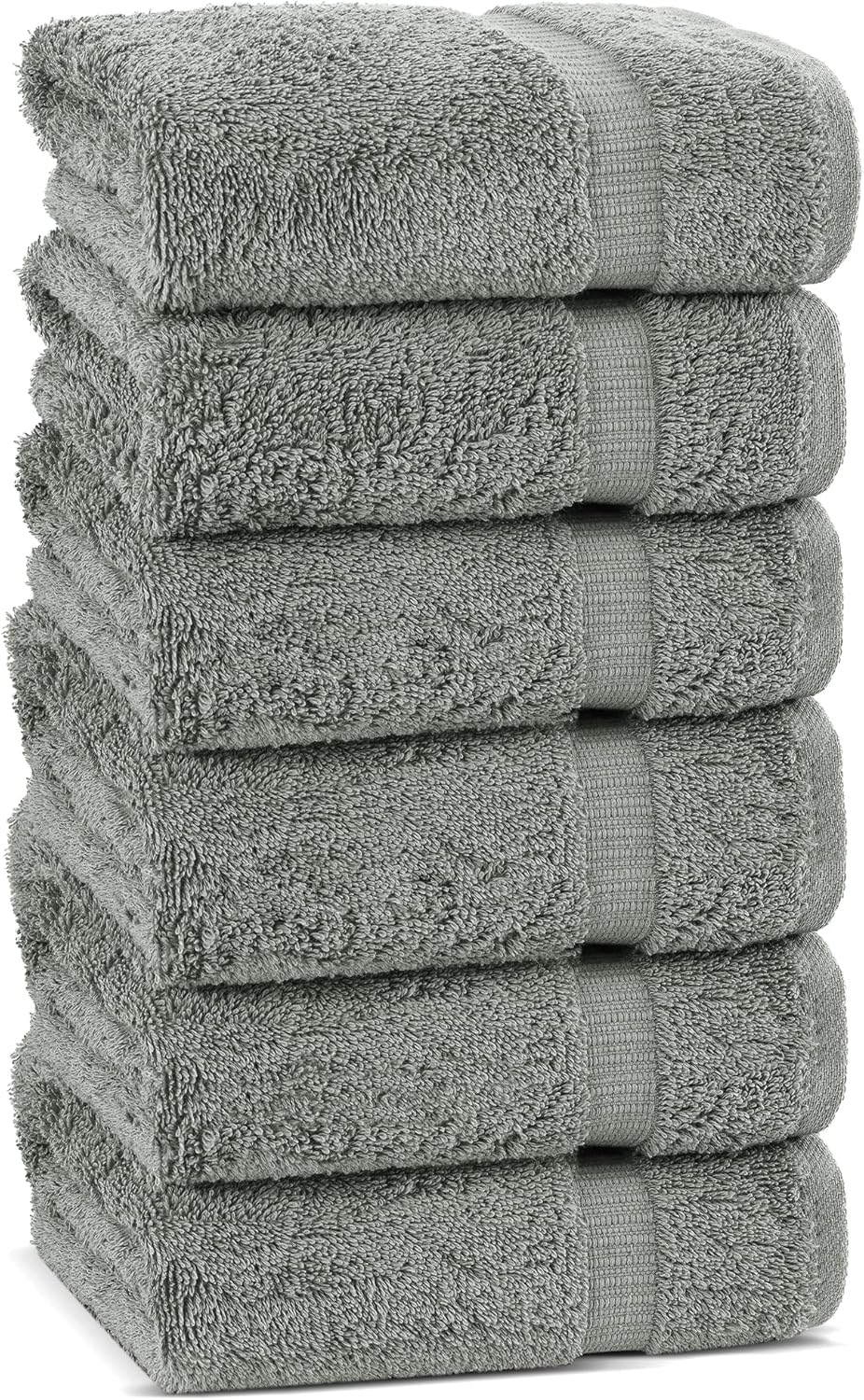 Chakir Turkish Linens | Hotel & Spa Quality 100% Cotton Premium Turkish Towels | Soft & Absorbent (4-Piece Bath Towels, Gray)