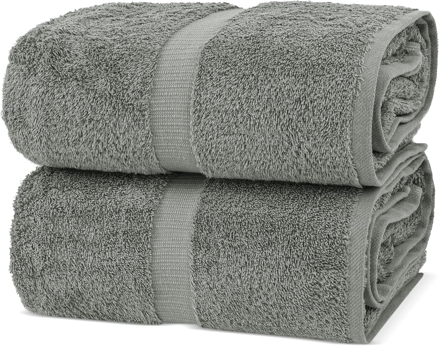 Chakir Turkish Linens | Hotel & Spa Quality 100% Cotton Premium Turkish Towels | Soft & Absorbent (4-Piece Bath Towels, Gray)