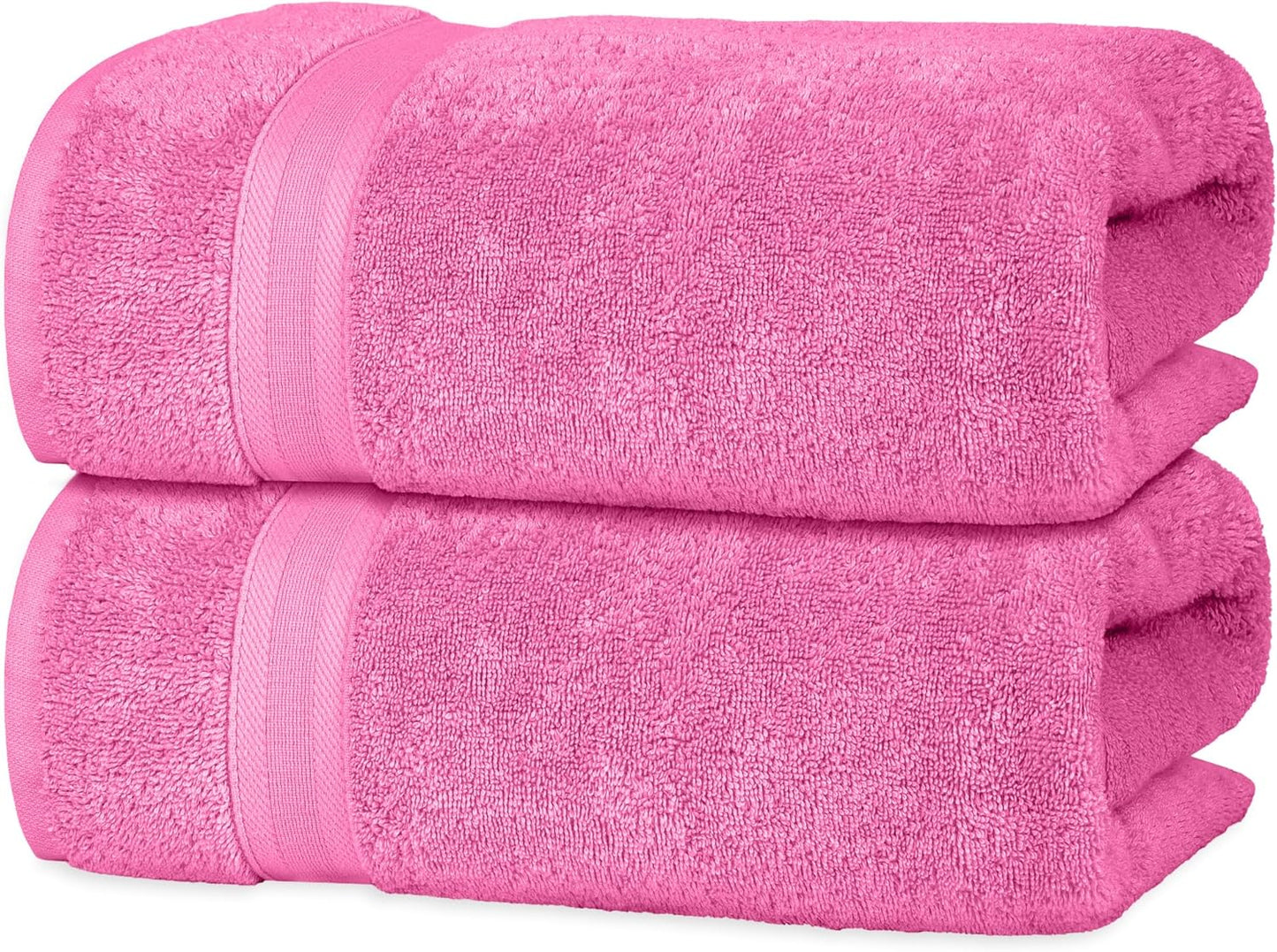 Quick-Dry, Soft & High Absorbent Bath Towels 27"x54" Cotton Turkish Bath Towel Set of 4 | Daily Use 100% Cotton Towels for Bathroom, Gym & More | Bathroom Towels Set (4 Pcs, White)