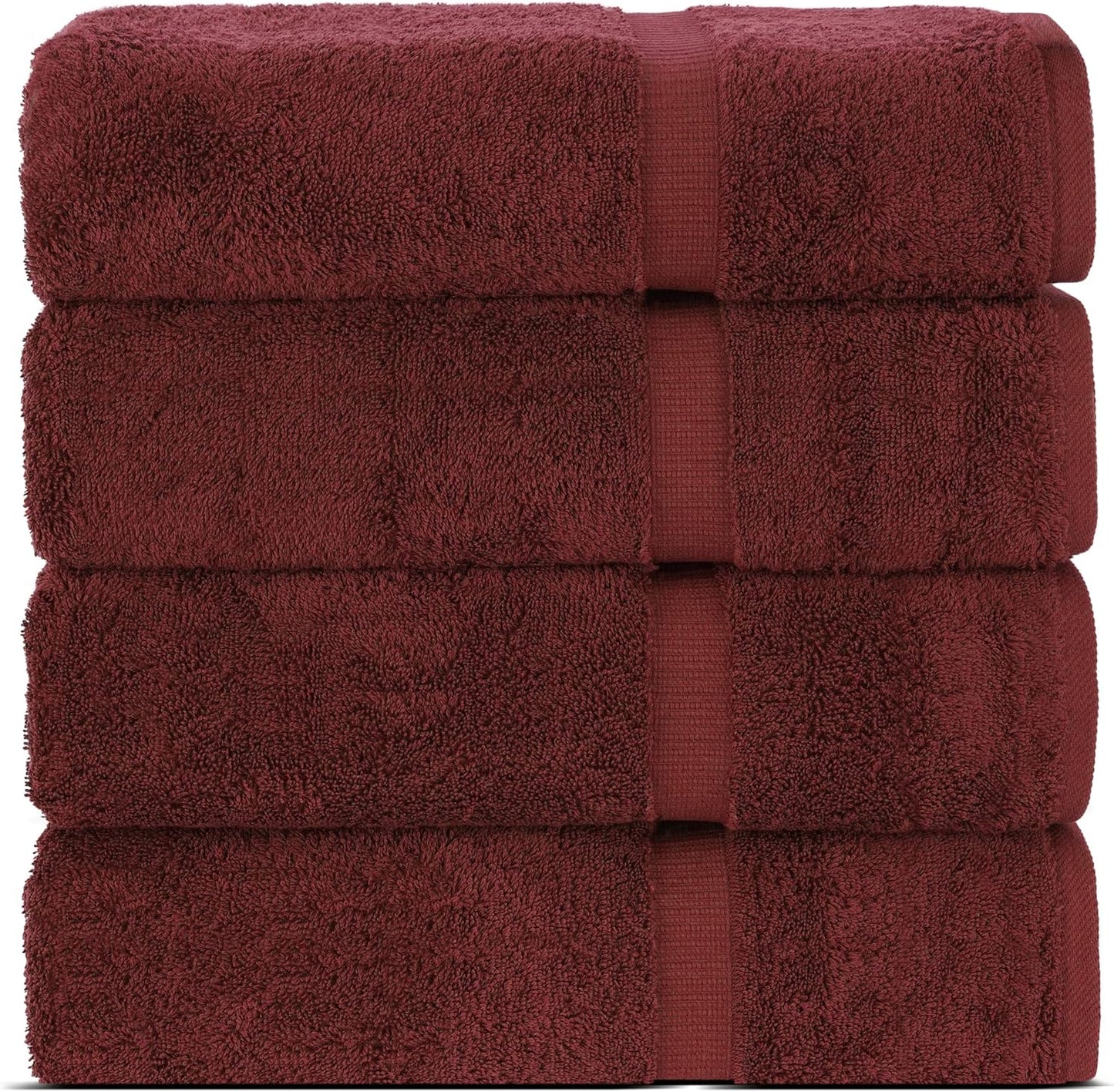 Chakir Turkish Linens | Hotel & Spa Quality 100% Cotton Premium Turkish Towels | Soft & Absorbent (4-Piece Bath Towels, Gray)