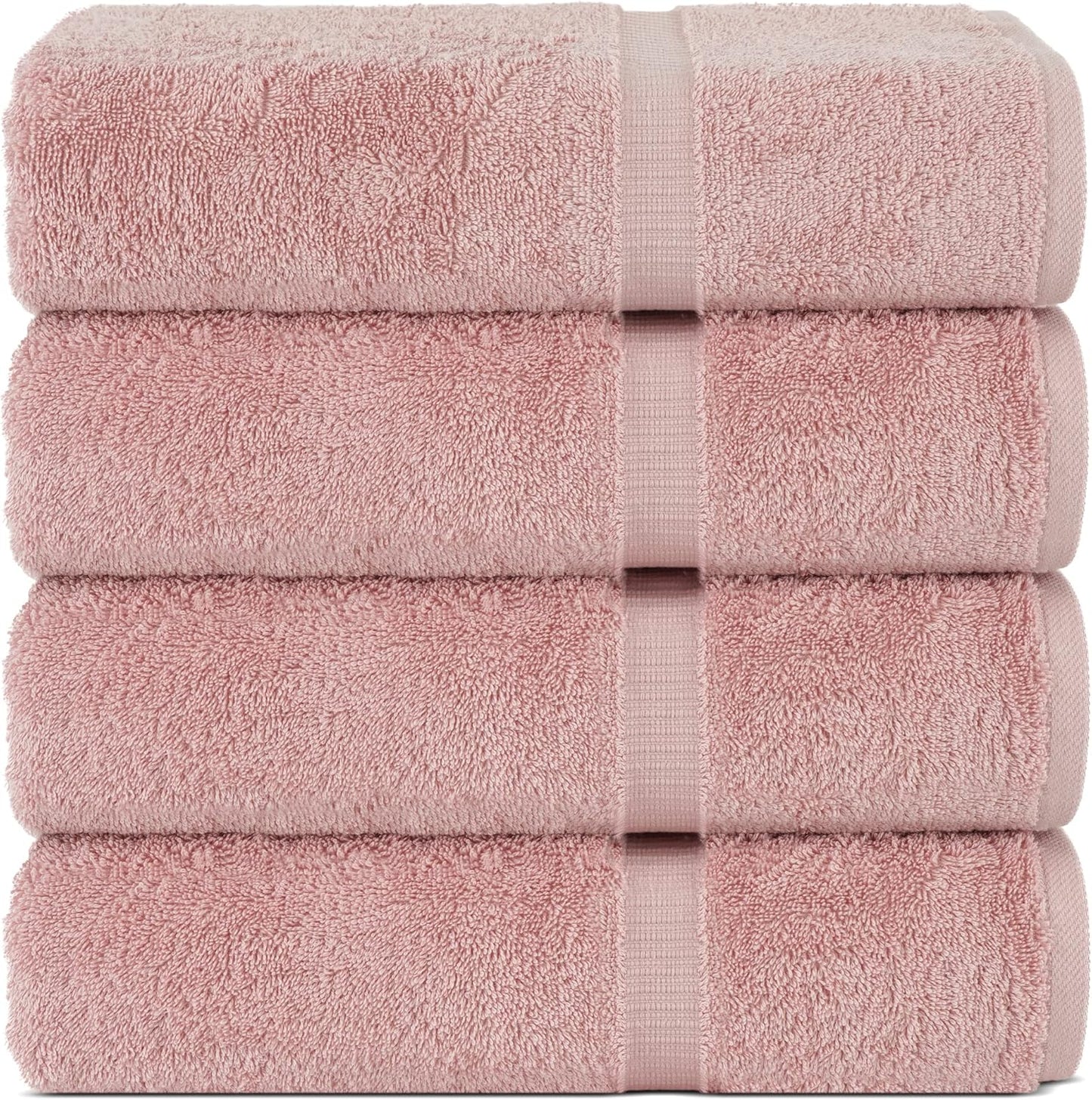Chakir Turkish Linens | Hotel & Spa Quality 100% Cotton Premium Turkish Towels | Soft & Absorbent (4-Piece Bath Towels, Gray)