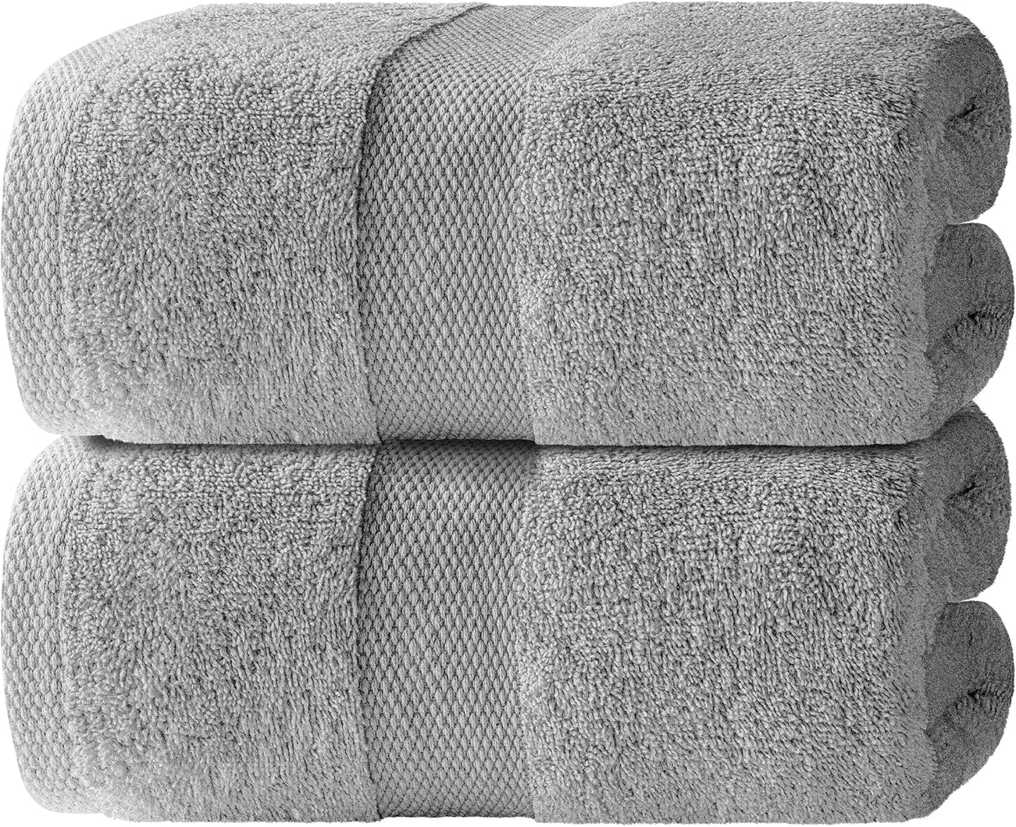 Wealuxe White Bath Towels Set of 4 — 27 x 54 Inch, 100% Ring Spun Cotton 650GSM, Extra Absorbent, Soft White Towels for Bathroom, Shower, Hotel, Spa