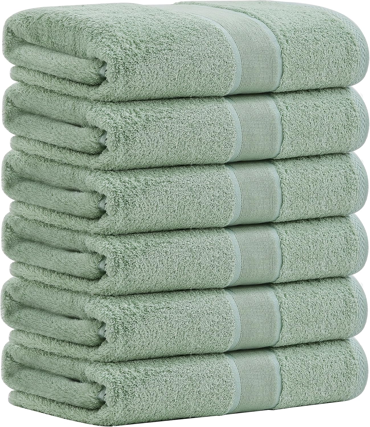 Aibaser Bath Towels, 27x54inch - Natural, Ultra Absorbent Towels for Bathroom, Travel, Gym, Shower and Spa (6 Piece Set)