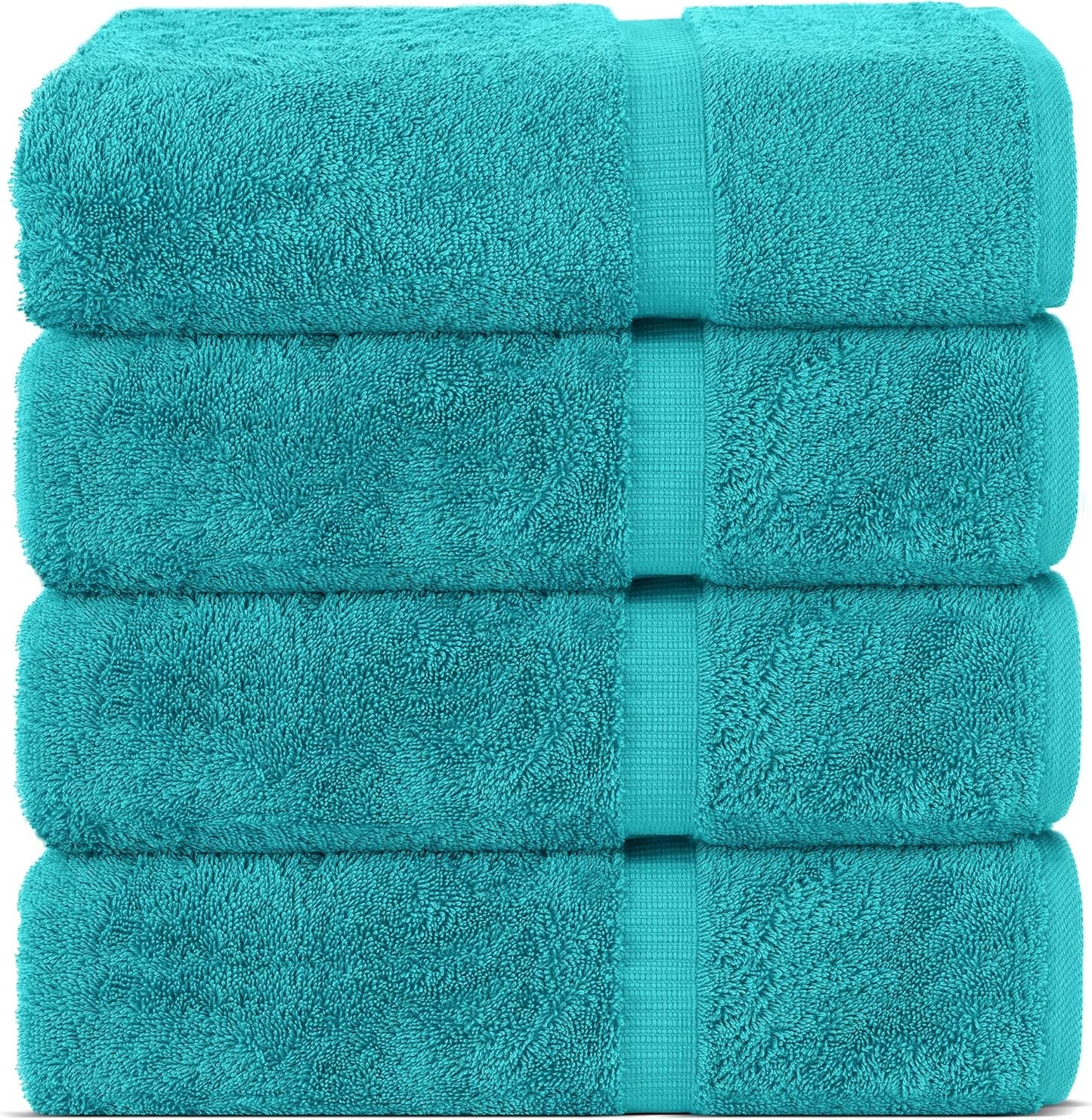 Chakir Turkish Linens | Hotel & Spa Quality 100% Cotton Premium Turkish Towels | Soft & Absorbent (4-Piece Bath Towels, Gray)