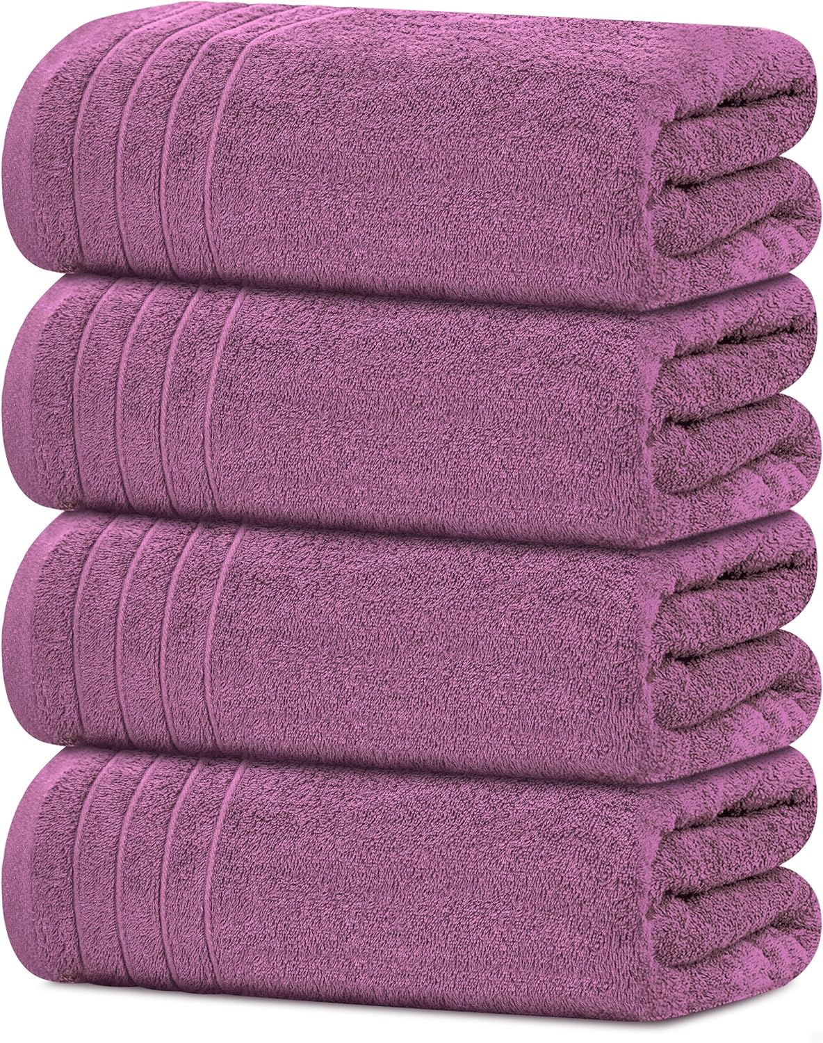 Tens Towels Pack of 4 Extra Large Bath Towels 30 x 60 Inches, 100% Cotton, Larger & Lighter Weight, Quicker to Dry, Super Soft and Absorbent, Perfect for Bathroom, Dark Grey