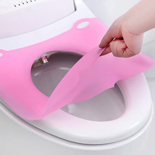 COHEALI Portable Thicken Toilet Seat Closestool Mat for Home Public Use Stylish Pink Bathroom Accessory Present for Ladies Expecting Mamas