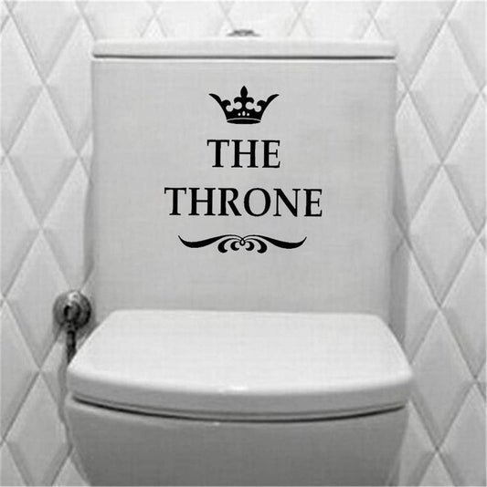 Wall Sticker The Throne Closestool Decal Toilet Seat Cover Sticker Removable PVC Decoration Home Restroom Lavatory Decor