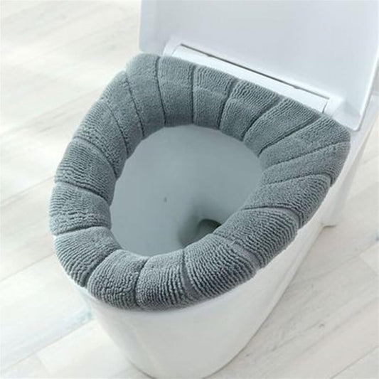 Toilet cushion,toilet seat cover set,Thicken Toilet Seat Cover Mat Winter Warm Soft Washable Closestool Mat Seat Case Toilet Lid Pad Bidet Cover(Gray)