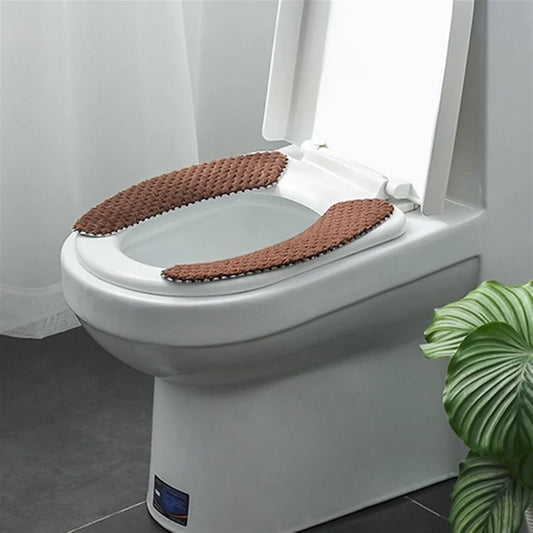 toilet cushion,toilet seat cover set,Bathroom Toilet Seat Cushion Closestool Washable Soft Warmer Mat Pad Toilet seat Toilet seat (Size : Brown)(Brown)