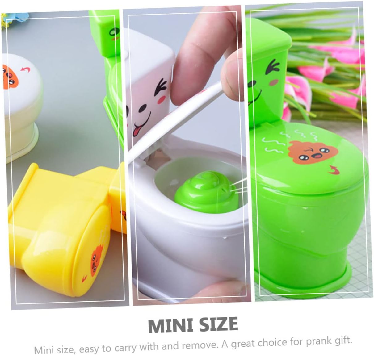 3 pcs Pretend Play Toilet Spray Toys Closestool Water Fun Random Colors Miniature Bathroom Toy for Kids