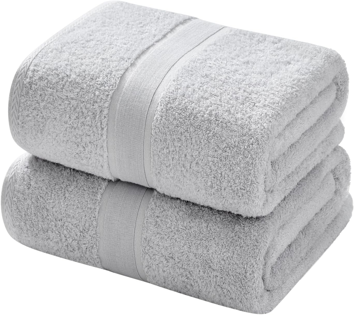 Aibaser Bath Towels, 27x54inch - Natural, Ultra Absorbent Towels for Bathroom, Travel, Gym, Shower and Spa (6 Piece Set)