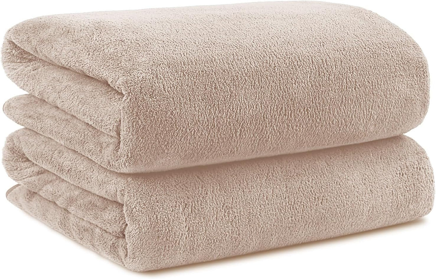 Orighty Bath Towels Pack of 2(27'' x 54'') - Soft Feel, Highly Absorbent, Quick Drying Microfiber for Body, Sport, Yoga, SPA, Fitness - Grey