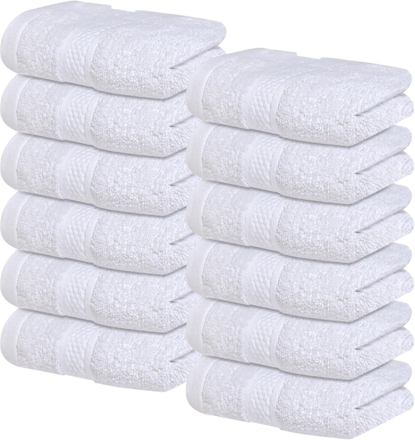 Infinitee Xclusives Premium White Bath Towels for Bathroom Set of 4 (27x54 Inches), 100% Soft Ring-Spun Cotton Bathroom Towels (Brilliant White, Bath Towels)