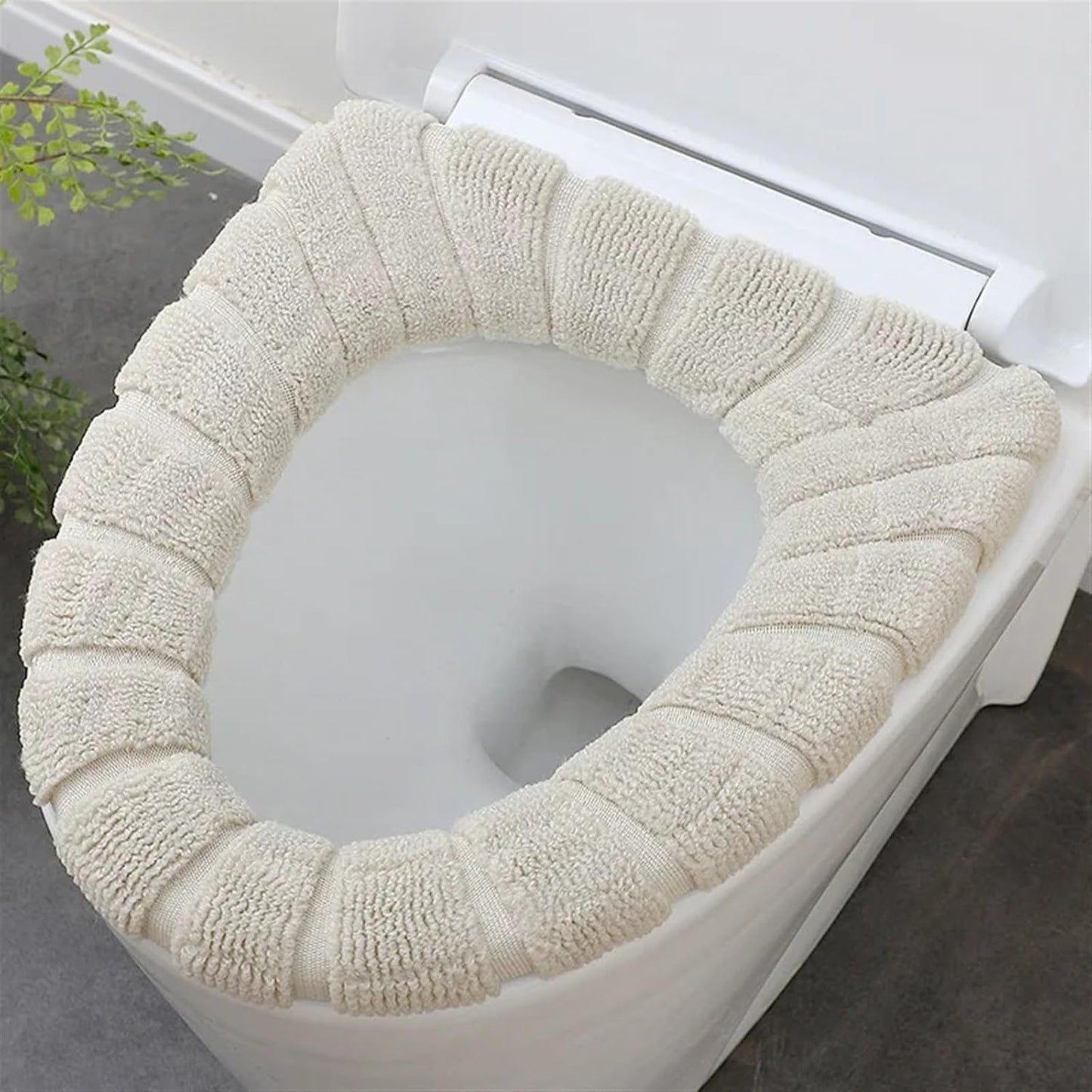 Toilet cushion,toilet seat cover set,Winter Warm Toilet Seat Cover Waterpoof Soft Closestool Mat Bathroom Pad O-shape Toilet Seat Bidet Toilet Cover Accessories(Blue)