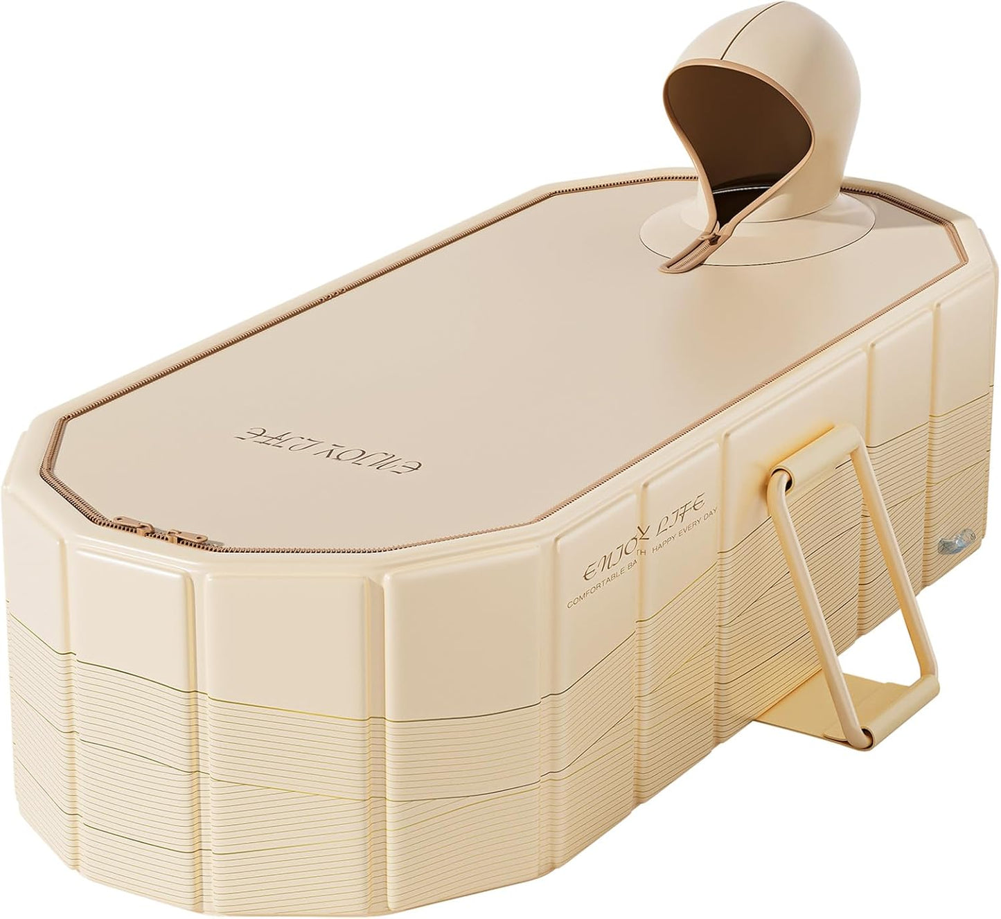 47''Portable insulated bathtub, Ice Bath Tub for Athletes, Inflation-free bathtub for shower, Ice Plunge Tub with Cover, Baths at Home & Outdoor