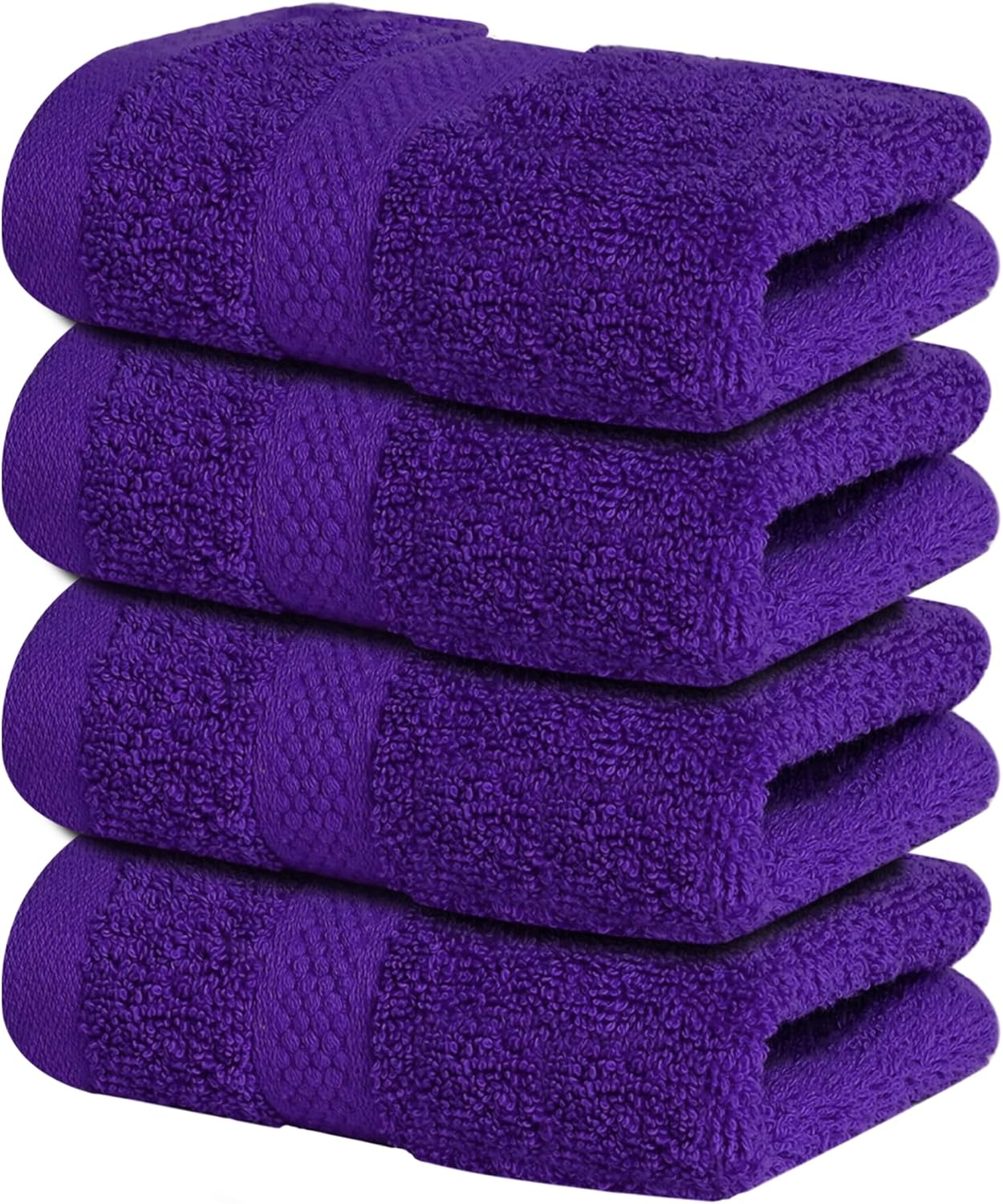 Infinitee Xclusives Premium White Bath Towels for Bathroom Set of 4 (27x54 Inches), 100% Soft Ring-Spun Cotton Bathroom Towels (Brilliant White, Bath Towels)