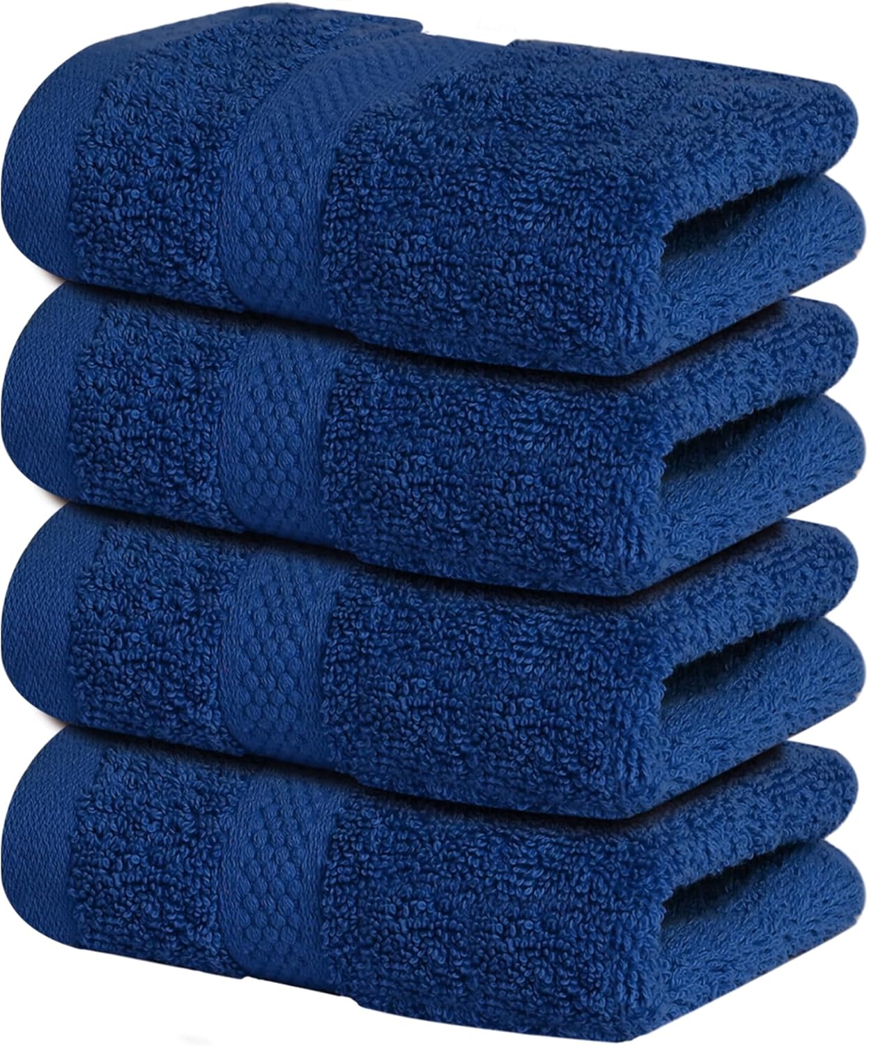 Infinitee Xclusives Premium White Bath Towels for Bathroom Set of 4 (27x54 Inches), 100% Soft Ring-Spun Cotton Bathroom Towels (Brilliant White, Bath Towels)