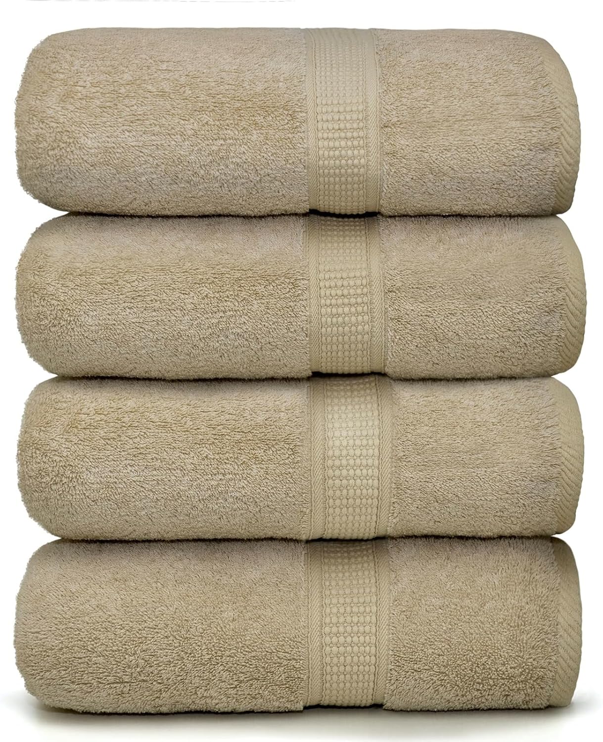 Ariv Premium Bath Towels Pack of 4, 100% Cotton, Large, Super Soft, Highly Absorbent, Quick Dry, Durable, Comfortable, Great Value & Quality, Perfect for Home & Bathroom - Grey