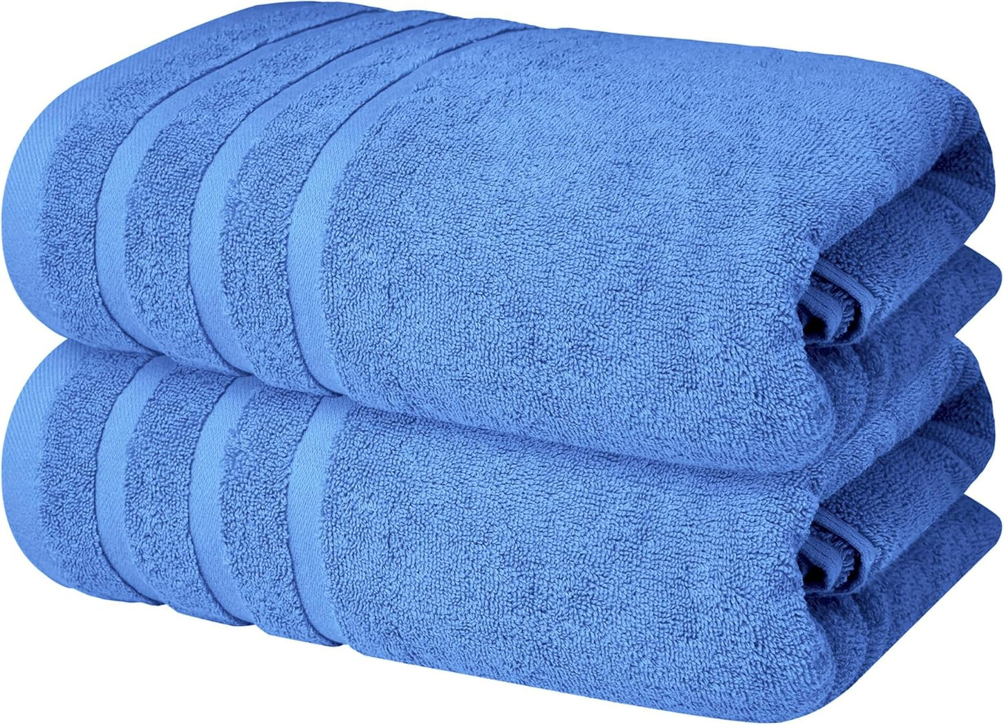 Infinitee Xclusives Premium White Bath Towels for Bathroom Set of 4 (27x54 Inches), 100% Soft Ring-Spun Cotton Bathroom Towels (Brilliant White, Bath Towels)