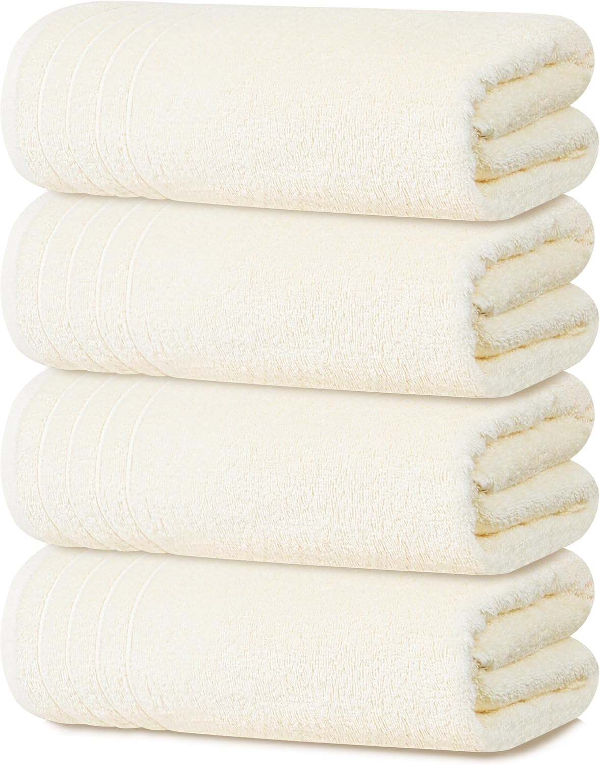 Tens Towels Pack of 4 Extra Large Bath Towels 30 x 60 Inches, 100% Cotton, Larger & Lighter Weight, Quicker to Dry, Super Soft and Absorbent, Perfect for Bathroom, Dark Grey