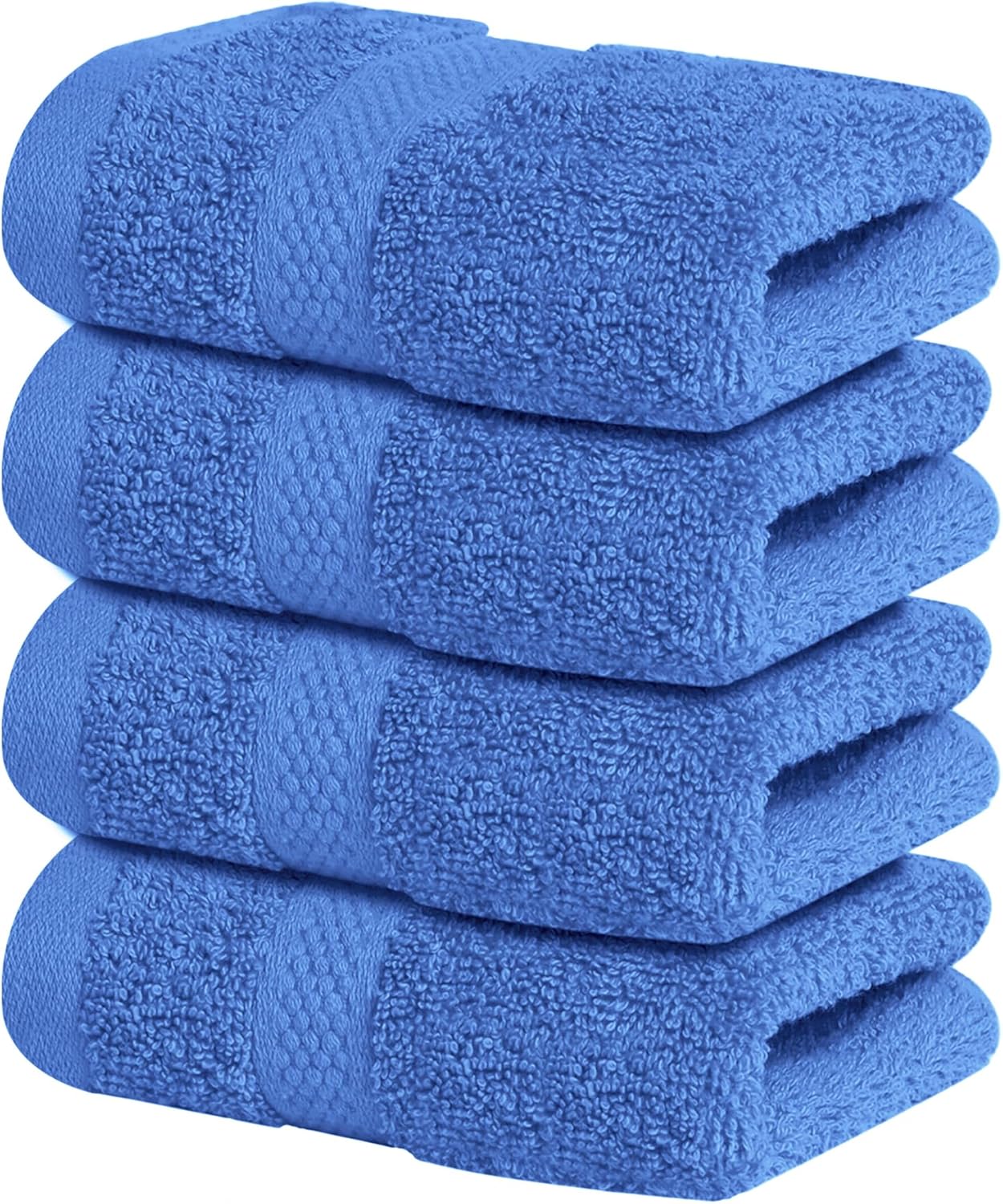 Infinitee Xclusives Premium White Bath Towels for Bathroom Set of 4 (27x54 Inches), 100% Soft Ring-Spun Cotton Bathroom Towels (Brilliant White, Bath Towels)