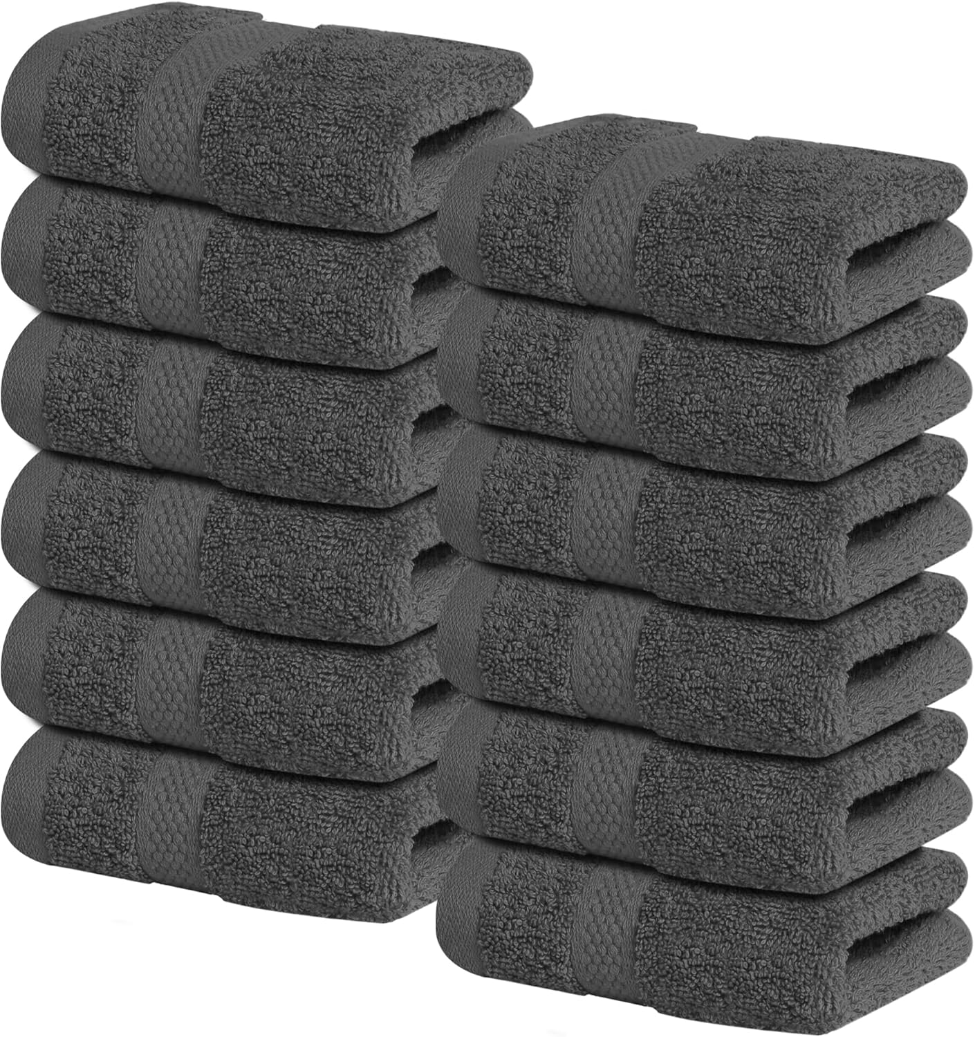 Infinitee Xclusives Premium White Bath Towels for Bathroom Set of 4 (27x54 Inches), 100% Soft Ring-Spun Cotton Bathroom Towels (Brilliant White, Bath Towels)