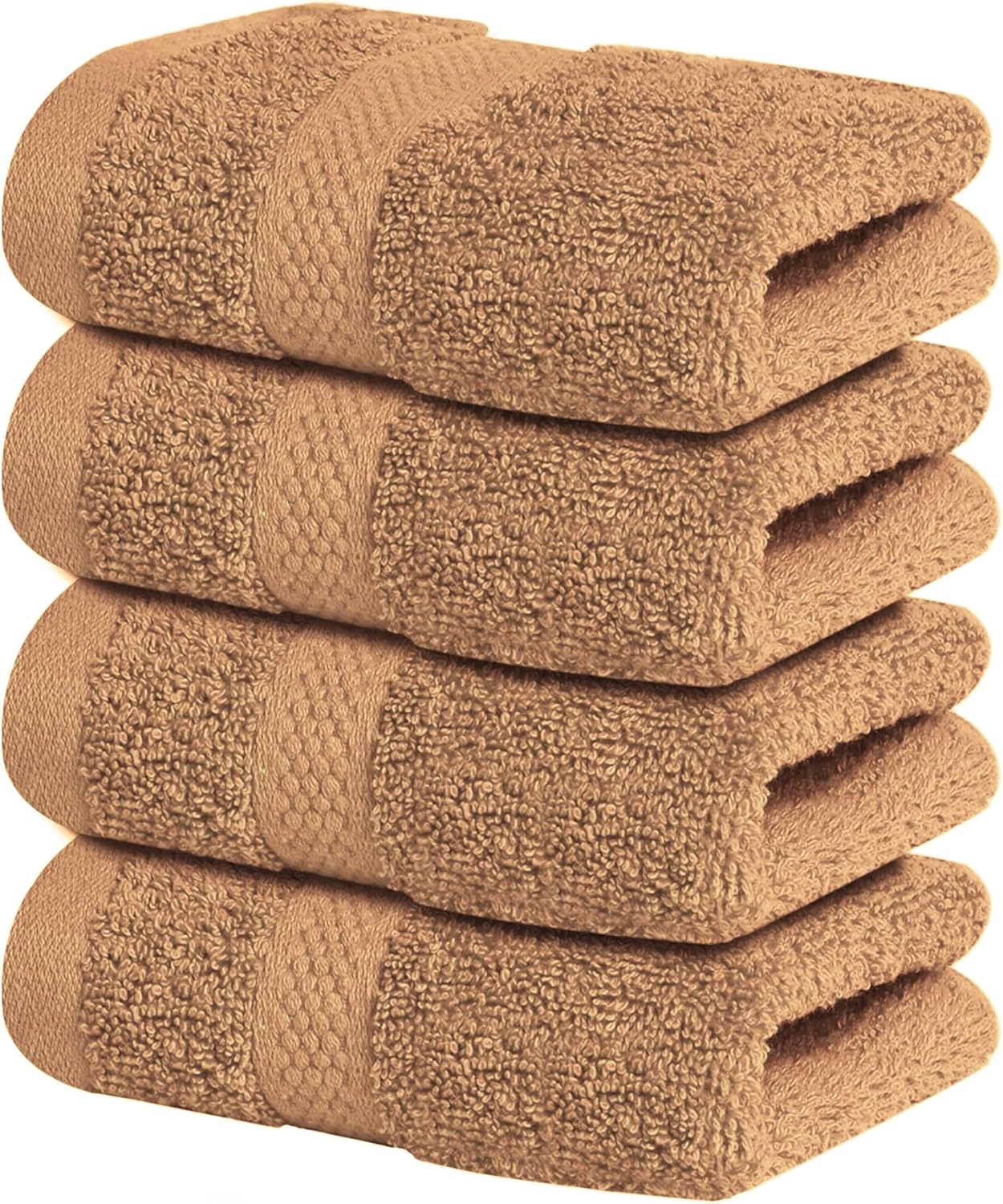 Infinitee Xclusives Premium White Bath Towels for Bathroom Set of 4 (27x54 Inches), 100% Soft Ring-Spun Cotton Bathroom Towels (Brilliant White, Bath Towels)