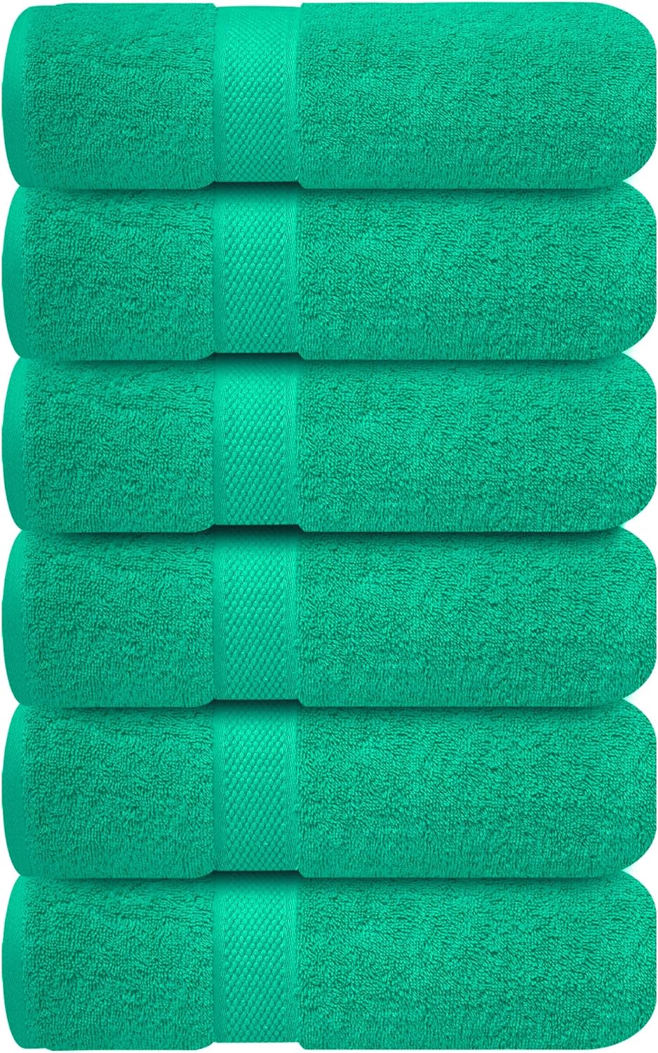 Infinitee Xclusives Premium White Bath Towels for Bathroom Set of 4 (27x54 Inches), 100% Soft Ring-Spun Cotton Bathroom Towels (Brilliant White, Bath Towels)
