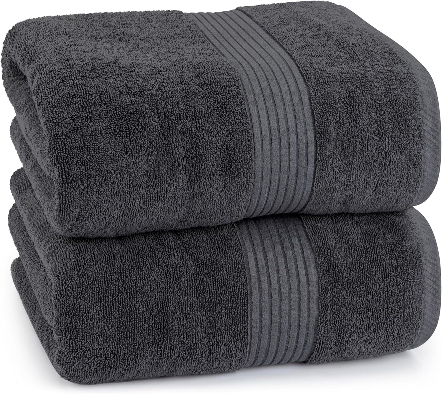 Utopia Towels Extra Large Bath Sheets 2 Pack, 35 by 70 Inches,100% Cotton Highly Absorbent & Quick Dry Bath Towel for Adults, Super Soft Towel, Grey