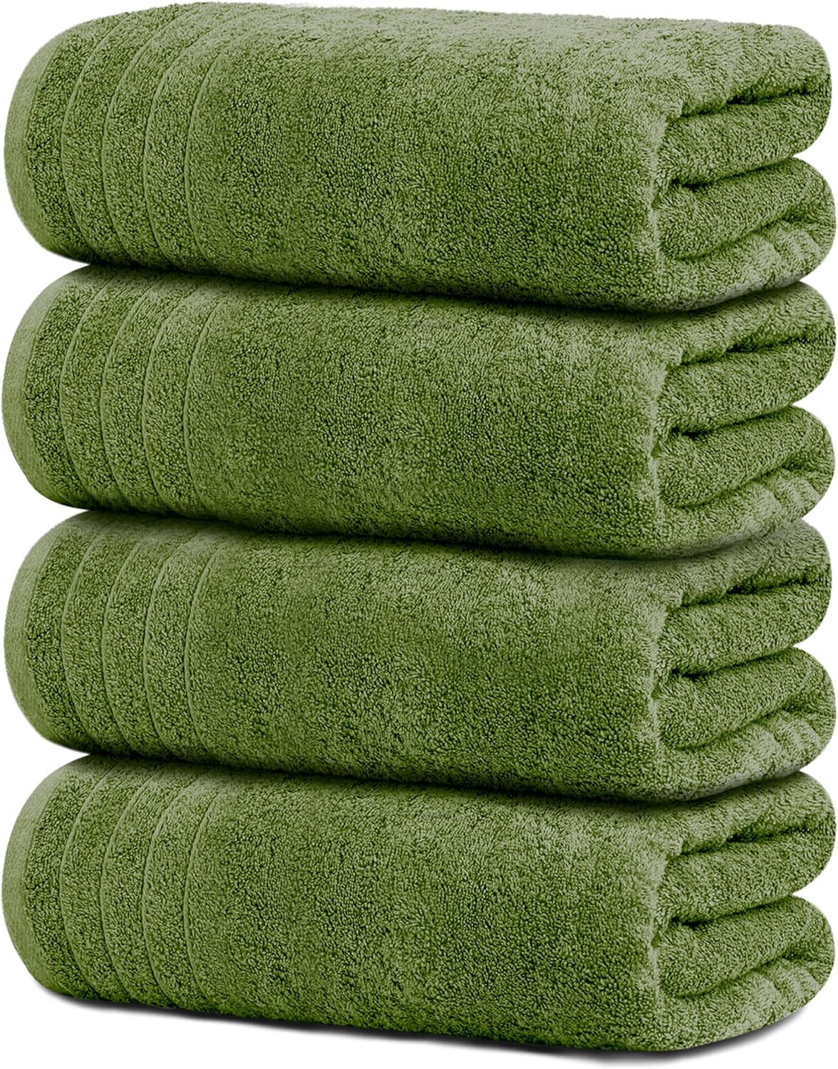 Tens Towels Pack of 4 Extra Large Bath Towels 30 x 60 Inches, 100% Cotton, Larger & Lighter Weight, Quicker to Dry, Super Soft and Absorbent, Perfect for Bathroom, Dark Grey