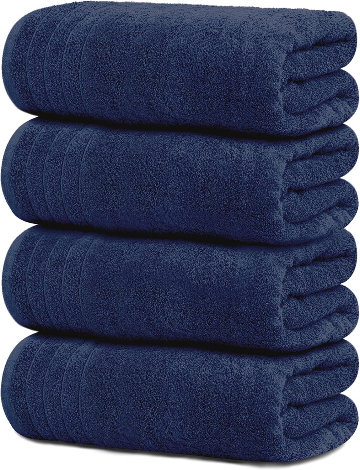Tens Towels Pack of 4 Extra Large Bath Towels 30 x 60 Inches, 100% Cotton, Larger & Lighter Weight, Quicker to Dry, Super Soft and Absorbent, Perfect for Bathroom, Dark Grey