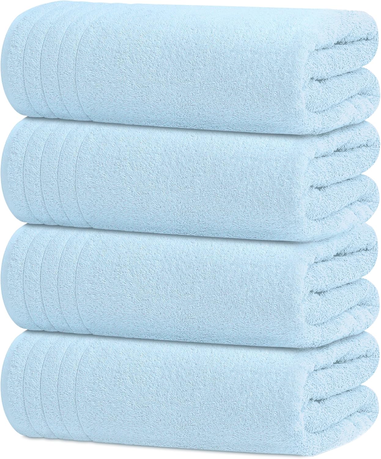 Tens Towels Pack of 4 Extra Large Bath Towels 30 x 60 Inches, 100% Cotton, Larger & Lighter Weight, Quicker to Dry, Super Soft and Absorbent, Perfect for Bathroom, Dark Grey