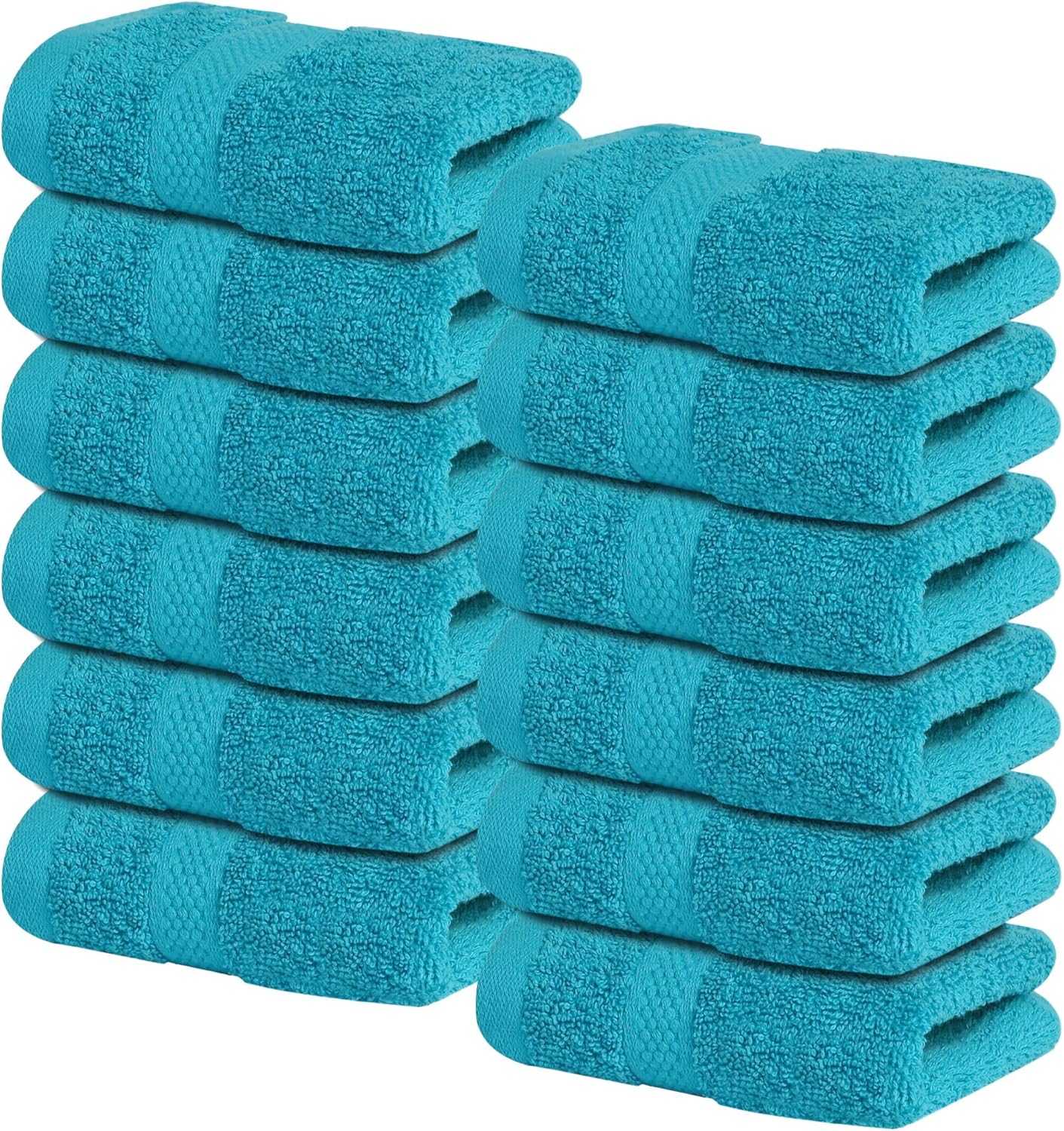 Infinitee Xclusives Premium White Bath Towels for Bathroom Set of 4 (27x54 Inches), 100% Soft Ring-Spun Cotton Bathroom Towels (Brilliant White, Bath Towels)