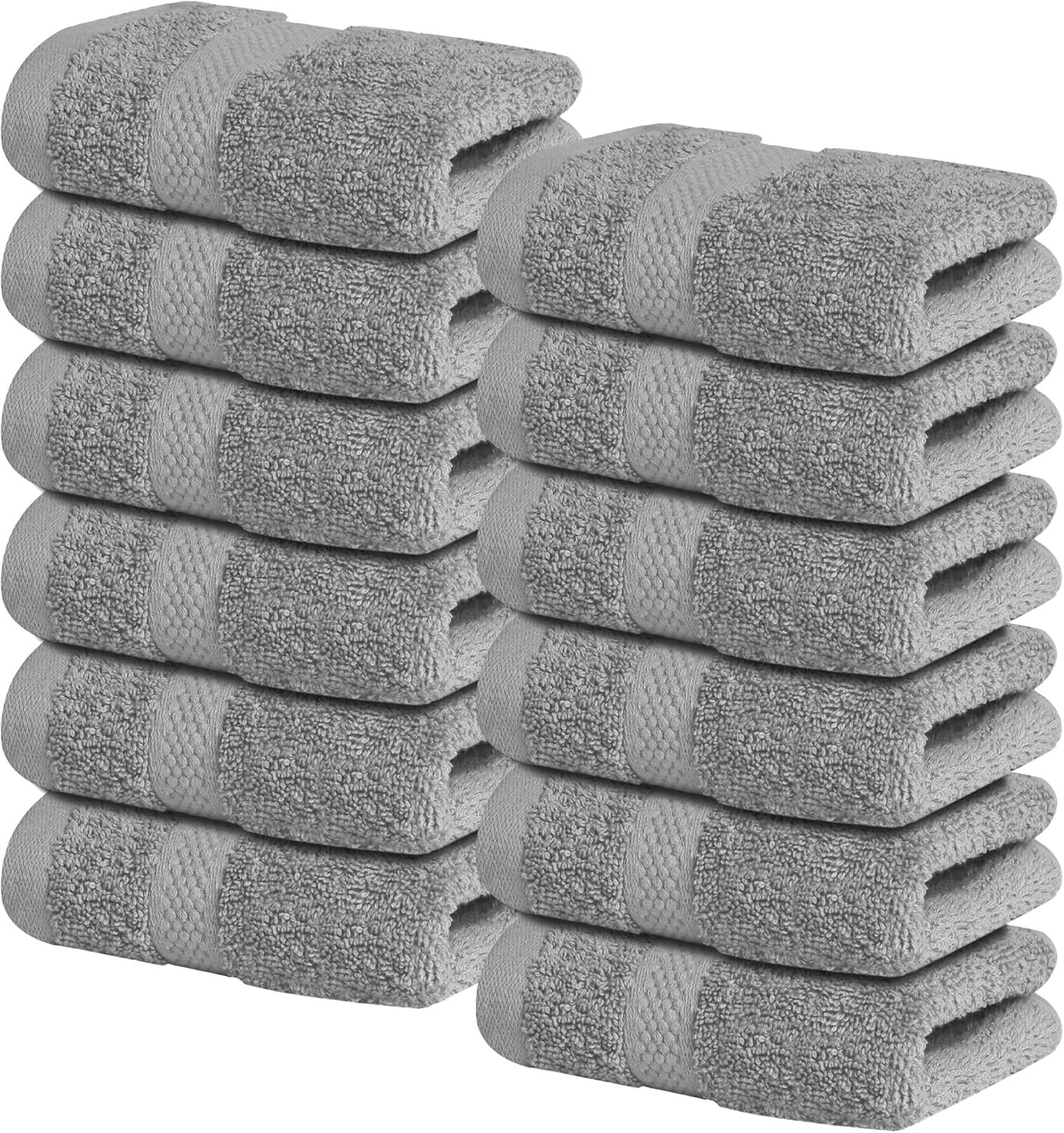 Infinitee Xclusives Premium White Bath Towels for Bathroom Set of 4 (27x54 Inches), 100% Soft Ring-Spun Cotton Bathroom Towels (Brilliant White, Bath Towels)